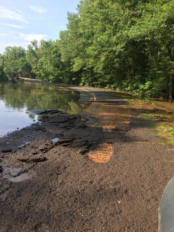 Highway 485 flood damage
